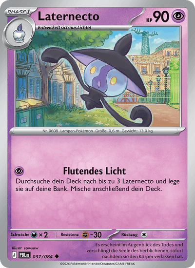 Laternecto 037/084 Dunkelnacht Pokémon Karte