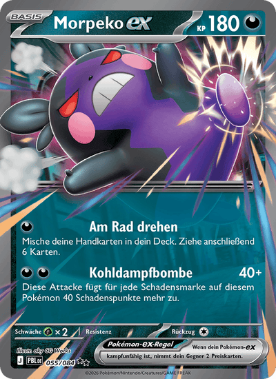 Morpeko-ex 055/084 Dunkelnacht Pokémon Karte