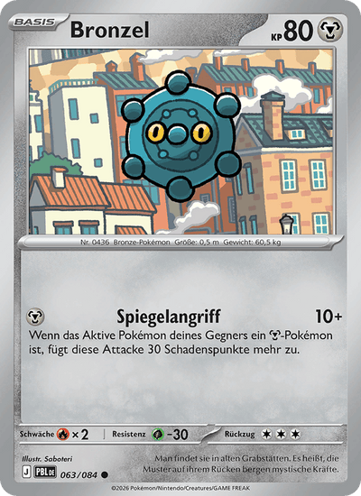 Bronzel 063/084 Dunkelnacht Pokémon Karte