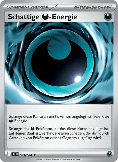 Schattige Darkness-Energie 083/084 Dunkelnacht Pokémon Karte