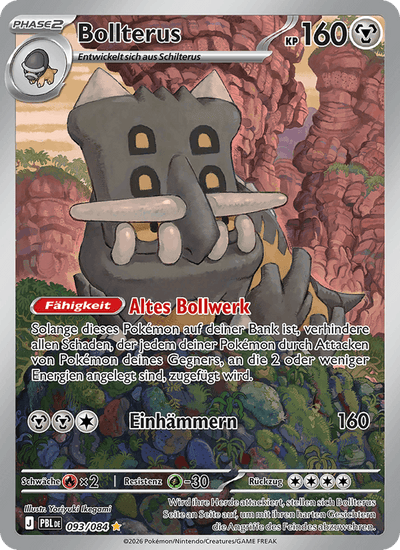 Bollterus 093/084 Dunkelnacht Pokémon Karte
