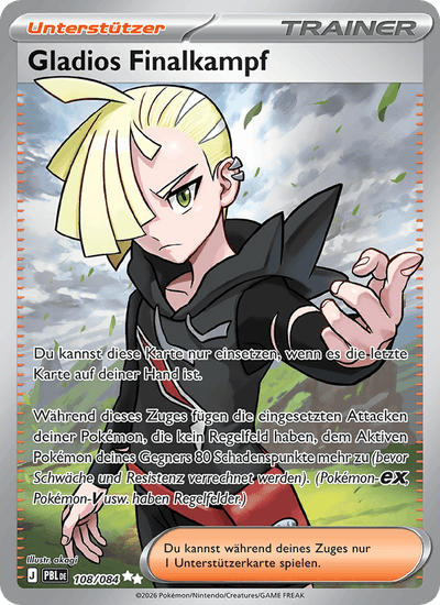 Gladios Finalkampf 108/084 Dunkelnacht Pokémon Karte