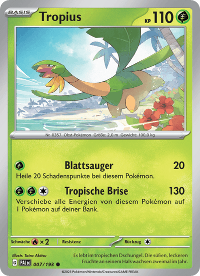 Tropius 007/193 Entwicklungen in Paldea Pokémon Karte