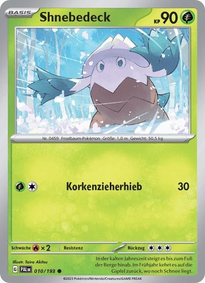 Shnebedeck 010/193 Entwicklungen in Paldea Pokémon Karte