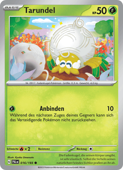 Tarundel 016/193 Entwicklungen in Paldea Pokémon Karte
