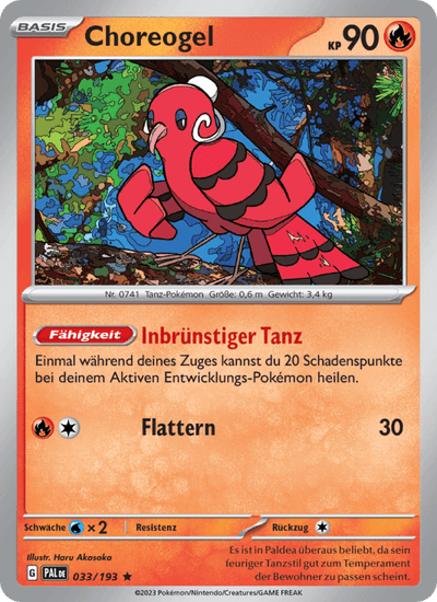 Choreogel 033/193 Entwicklungen in Paldea Pokémon Karte