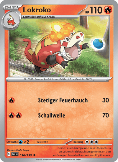 Lokroko 036/193 Entwicklungen in Paldea Pokémon Karte