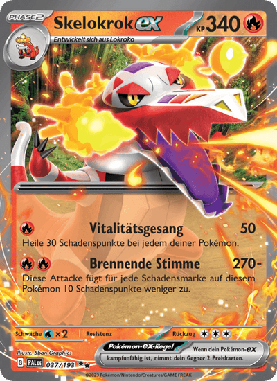 Skelokrok-ex 037/193 Entwicklungen in Paldea Pokémon Karte