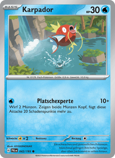 Karpador 042/193 Entwicklungen in Paldea Pokémon Karte