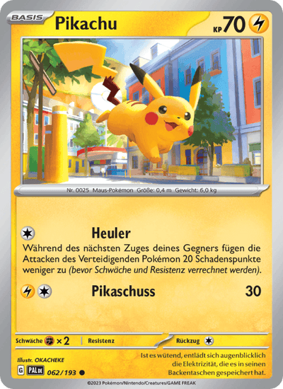 Pikachu 062/193 Entwicklungen in Paldea Pokémon Karte