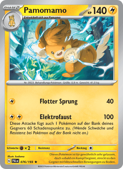 Pamomamo 076/193 Entwicklungen in Paldea Pokémon Karte