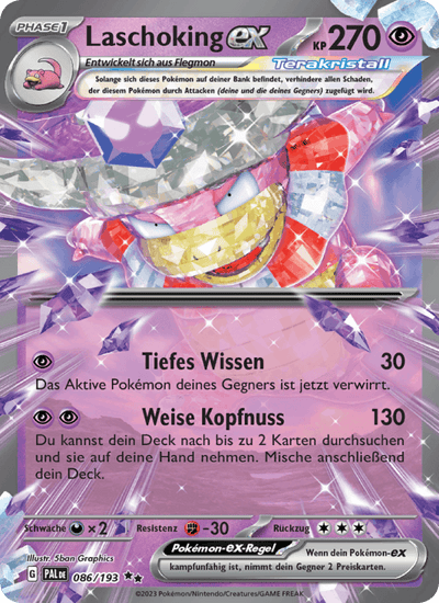 Laschoking-ex 086/193 Entwicklungen in Paldea Pokémon Karte