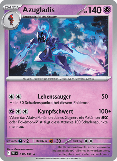 Azugladis 098/193 Entwicklungen in Paldea Pokémon Karte