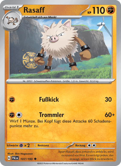Rasaff 107/193 Entwicklungen in Paldea Pokémon Karte