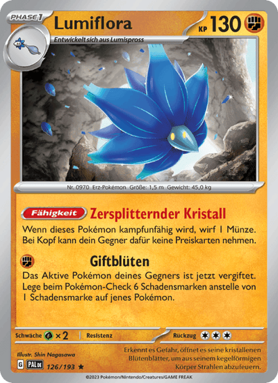 Lumiflora 126/193 Entwicklungen in Paldea Pokémon Karte