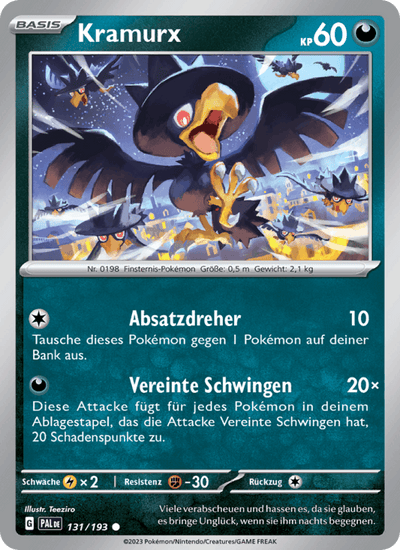 Kramurx 131/193 Entwicklungen in Paldea Pokémon Karte
