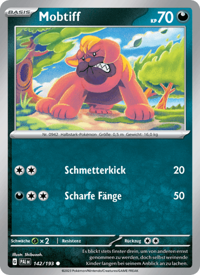 Mobtiff 142/193 Entwicklungen in Paldea Pokémon Karte