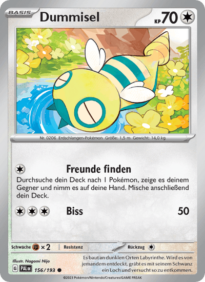 Dummisel 156/193 Entwicklungen in Paldea Pokémon Karte