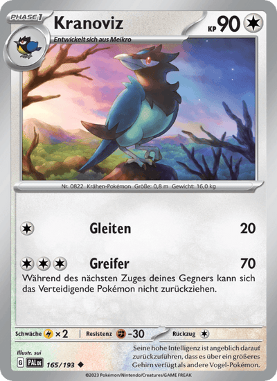 Kranoviz 165/193 Entwicklungen in Paldea Pokémon Karte