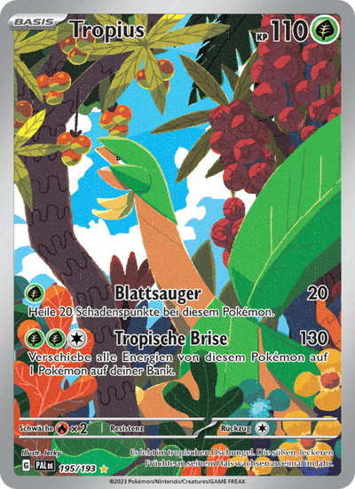 Tropius 195/193 Entwicklungen in Paldea Pokémon Karte