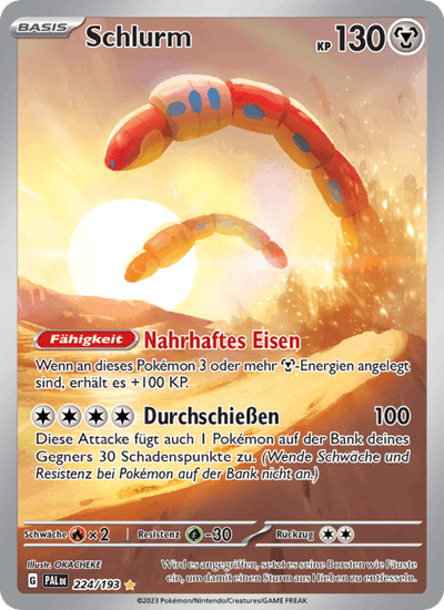 Schlurm 224/193 Entwicklungen in Paldea Pokémon Karte