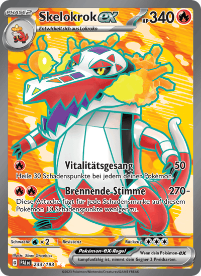 Skelokrok-ex 233/193 Entwicklungen in Paldea Pokémon Karte