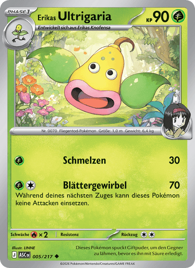 Erikas Ultrigaria 005/217 Erhabene Helden Pokémon Karte