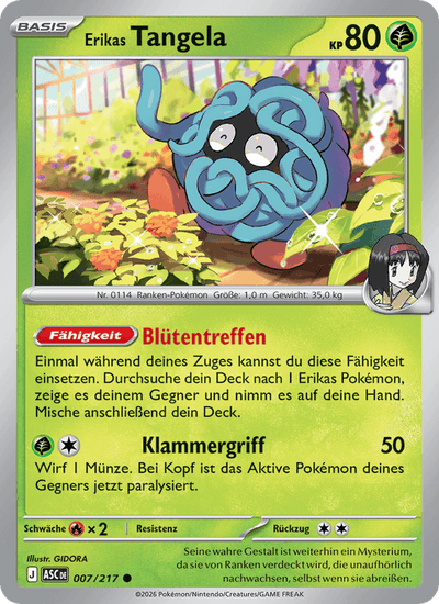 Erikas Tangela 007/217 Erhabene Helden Pokémon Karte