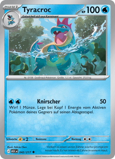 Tyracroc 042/217 Erhabene Helden Pokémon Karte