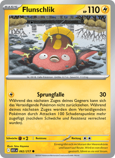 Flunschlik 062/217 Erhabene Helden Pokémon Karte