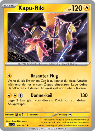 Kapu-Riki 067/217 Erhabene Helden Pokémon Karte