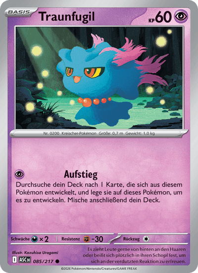 Traunfugil 085/217 Erhabene Helden Pokémon Karte
