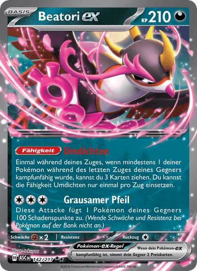 Beatori-ex 142/217 Erhabene Helden Pokémon Karte