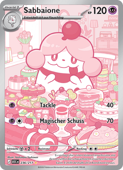 Sabbaione 236/217 Erhabene Helden Pokémon Karte