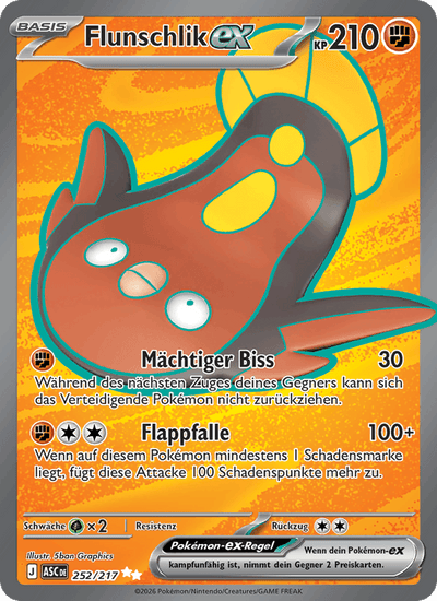 Flunschlik-ex 252/217 Erhabene Helden Pokémon Karte
