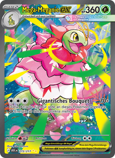 Mega-Meganie-ex 272/217 Erhabene Helden Pokémon Karte