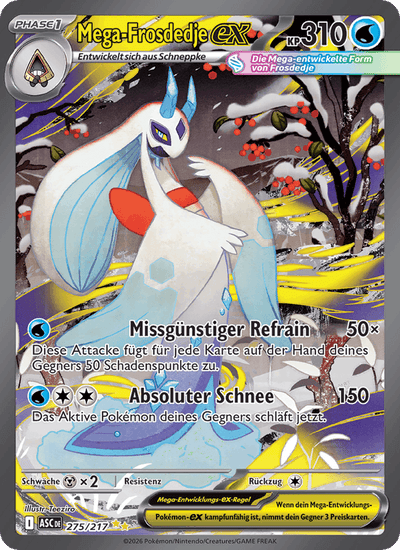 Mega-Frosdedje-ex 275/217 Erhabene Helden Pokémon Karte