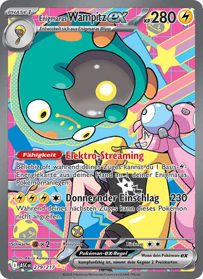 Enigmaras Wampitz-ex 279/217 Erhabene Helden Pokémon Karte