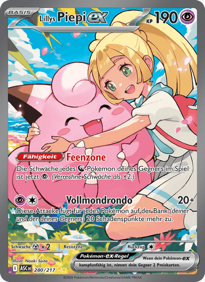 Lillys Piepi-ex 280/217 Erhabene Helden Pokémon Karte