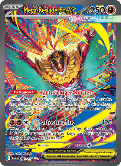 Mega-Resladero-ex 283/217 Erhabene Helden Pokémon Karte
