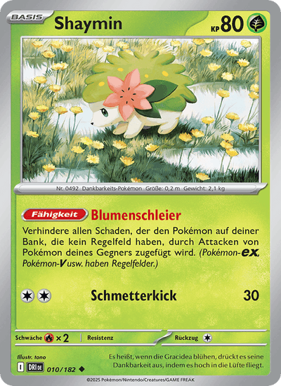 Shaymin 010/182 Ewige Rivalen Pokémon Karte