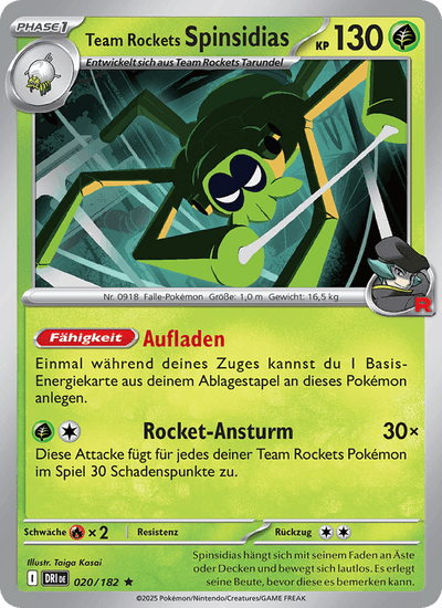 Team Rockets Spinsidias 020/182 Ewige Rivalen Pokémon Karte