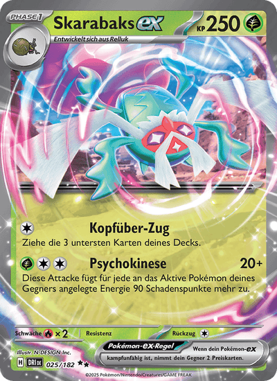 Skarabaks-ex 025/182 Ewige Rivalen Pokémon Karte