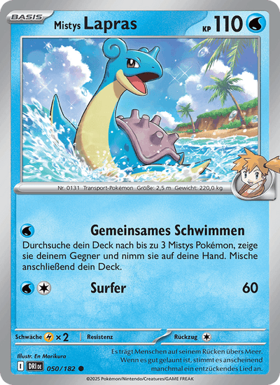 Mistys Lapras 050/182 Ewige Rivalen Pokémon Karte