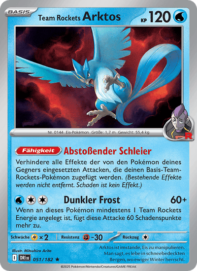 Team Rockets Arktos 051/182 Ewige Rivalen Pokémon Karte