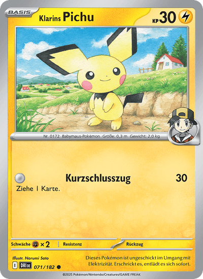 Klarins Pichu 071/182 Ewige Rivalen Pokémon Karte