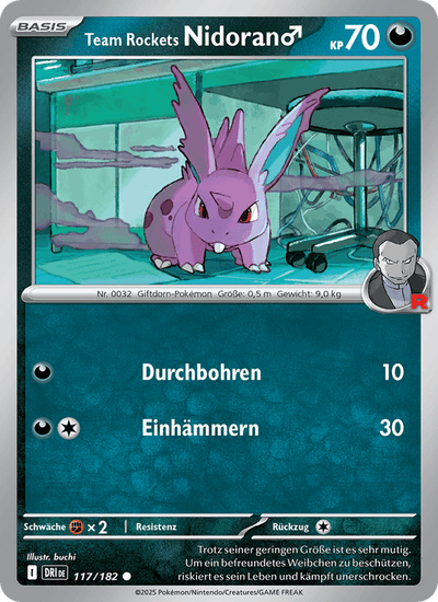 Team Rockets Nidoran♂ 117/182 Ewige Rivalen Pokémon Karte