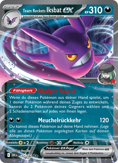 Team Rockets Iksbat-ex 122/182 Ewige Rivalen Pokémon Karte