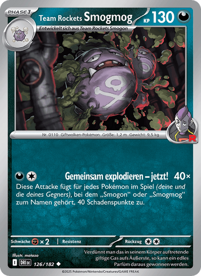 Team Rockets Smogmog 126/182 Ewige Rivalen Pokémon Karte