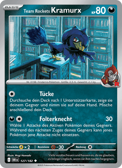 Team Rockets Kramurx 127/182 Ewige Rivalen Pokémon Karte
